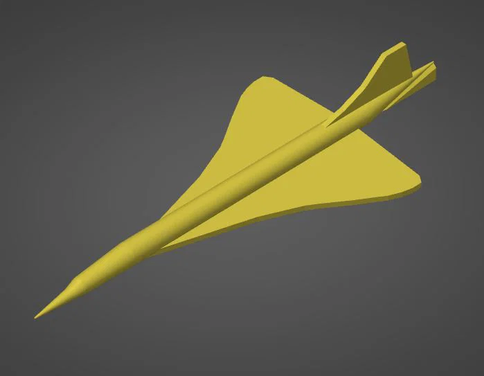 Mô hình máy bay siêu thanh Concorde in 3D tinh tế - Image 2