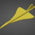 Mô hình máy bay siêu thanh Concorde in 3D tinh tế - Thumbnail 2