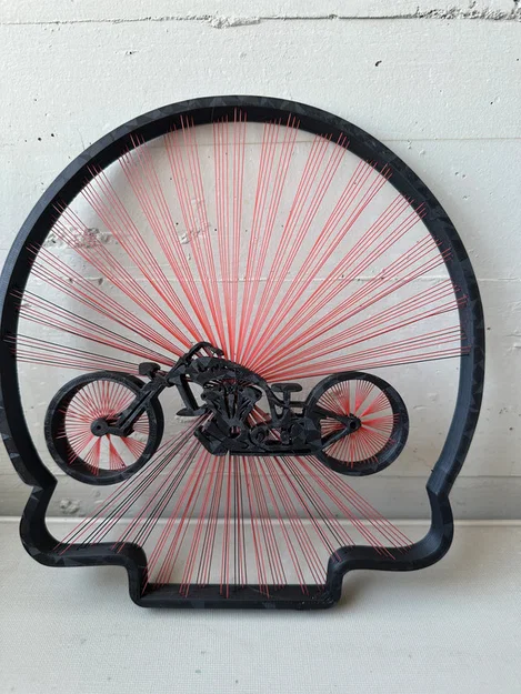 Mô hình nghệ thuật đan dây hình mô tô cá tính (String Art Custom) - Image 1