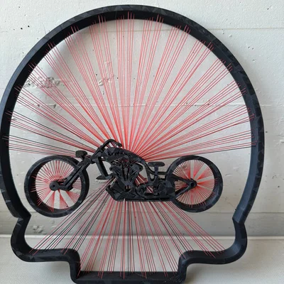 Mô hình nghệ thuật đan dây hình mô tô cá tính (String Art Custom)