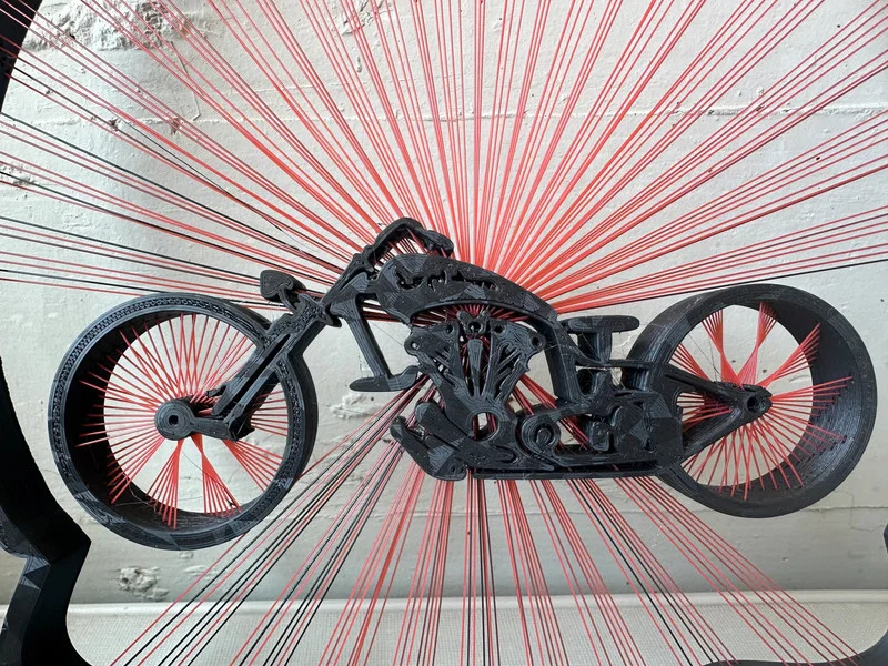 Mô hình nghệ thuật đan dây hình mô tô cá tính (String Art Custom) - Image 2