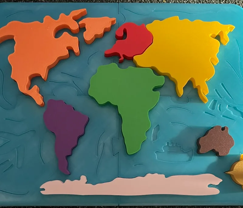 Bản đồ Thế giới - puzzle lắp miếng cho bé
