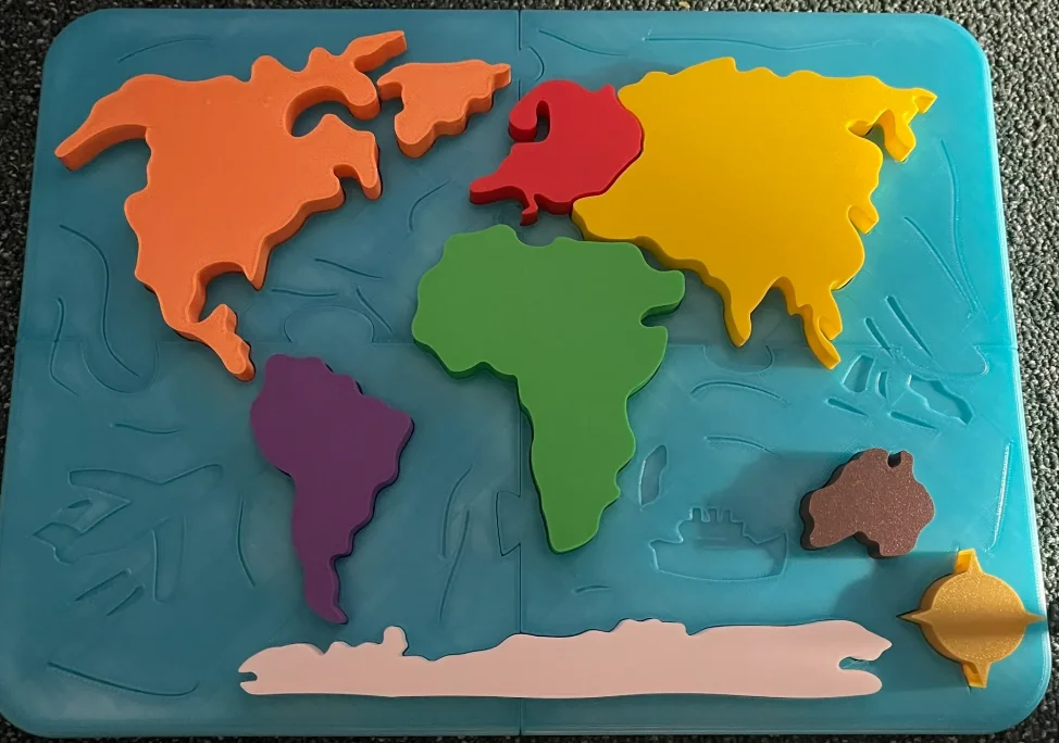 Bản đồ Thế giới - puzzle lắp miếng cho bé 1