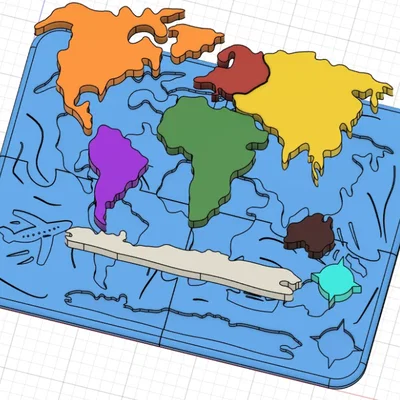 Bản đồ Thế giới - puzzle lắp miếng cho bé