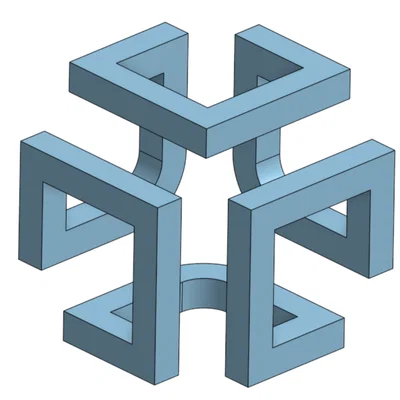 Mô hình Cube hình học trang trí in 3D cực chất