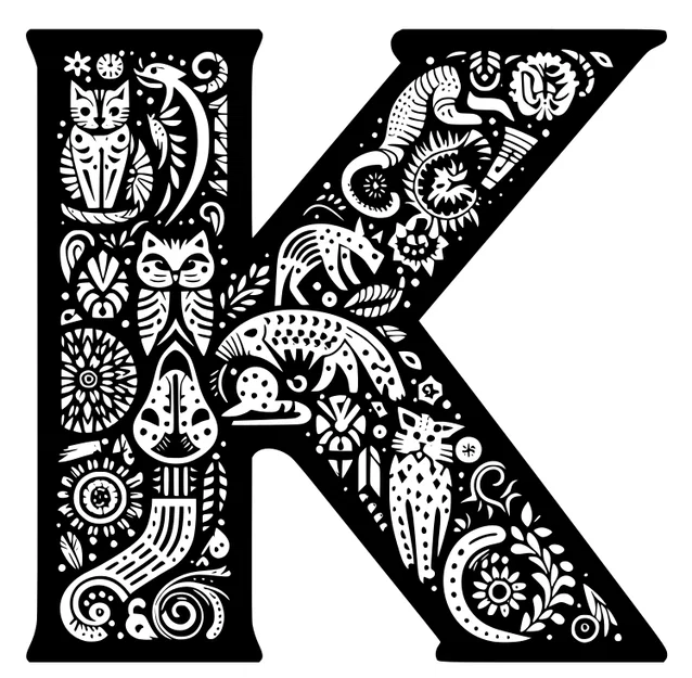 Mô hình trang trí chữ K (Crazy alphabet: Letter K) in 3D tinh xảo - Image 1