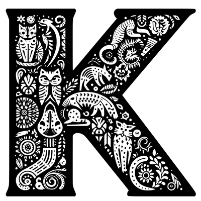 Mô hình trang trí chữ K (Crazy alphabet: Letter K) in 3D tinh xảo