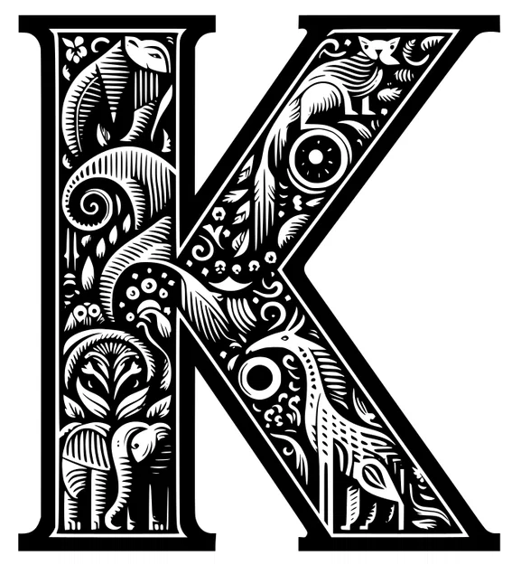 Mô hình trang trí chữ K (Crazy alphabet: Letter K) in 3D tinh xảo - Image 2