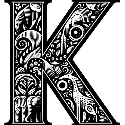 Mô hình trang trí chữ K (Crazy alphabet: Letter K) in 3D tinh xảo