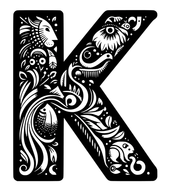 Mô hình trang trí chữ K (Crazy alphabet: Letter K) in 3D tinh xảo - Image 4