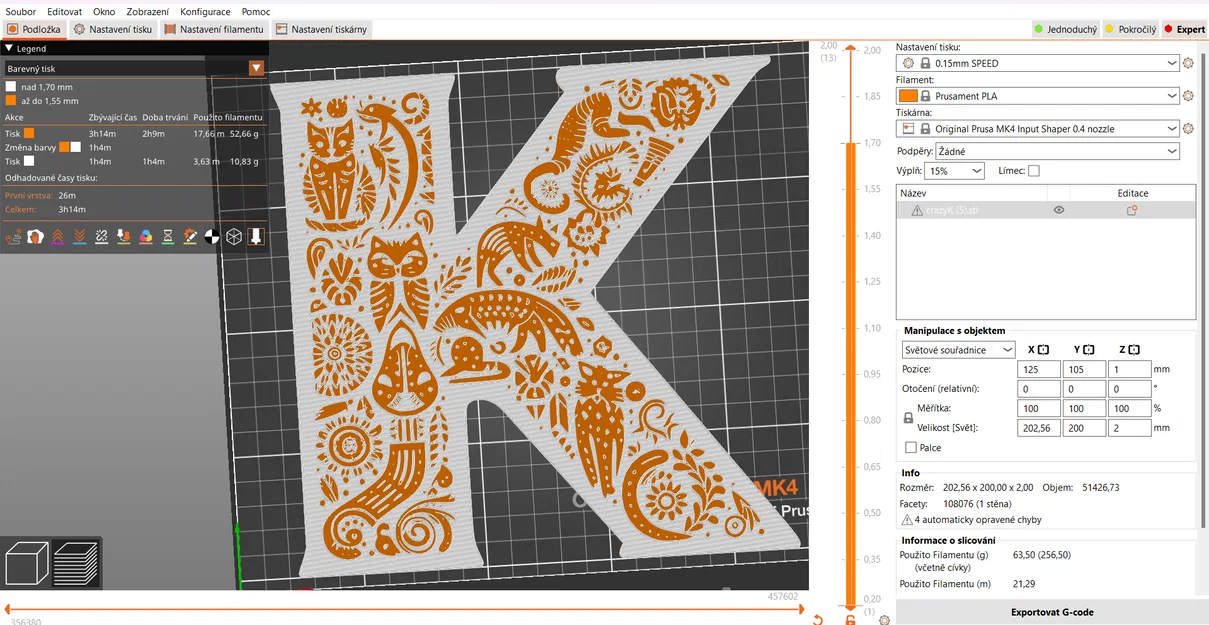 Mô hình trang trí chữ K (Crazy alphabet: Letter K) in 3D tinh xảo - Image 11