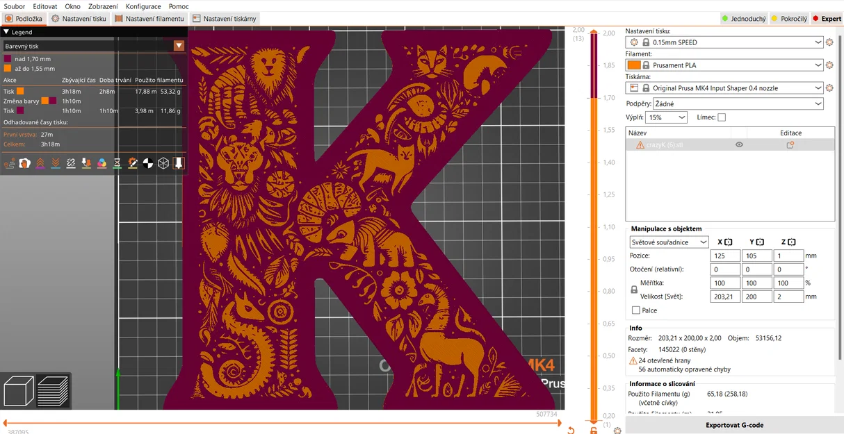 Mô hình trang trí chữ K (Crazy alphabet: Letter K) in 3D tinh xảo - Image 12