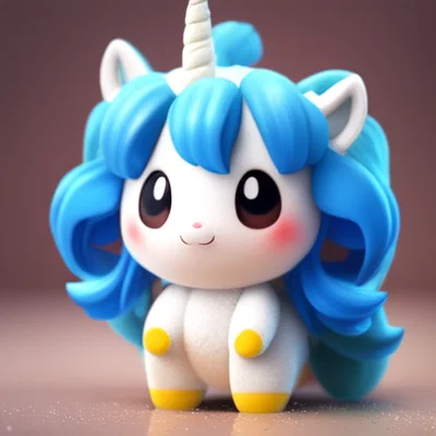 Mô hình kỳ lân (Cute Unicorn) xinh xắn in 3D trang trí bàn
