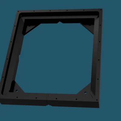 Ngàm phẳng Starlink Mini kèm tấm acrylic nắp trên (Flatmount kín)