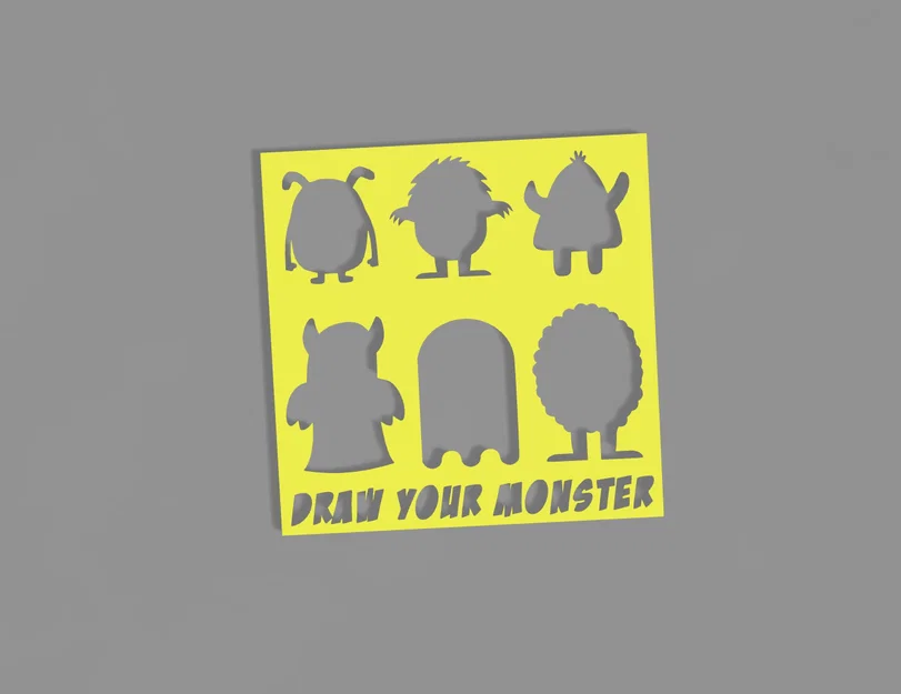 Monsters Stencil – Bộ Stencil Ghép Vẽ Quái Vật - Image 2