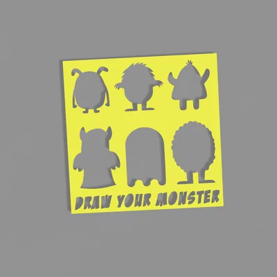 Monsters Stencil – Bộ Stencil Ghép Vẽ Quái Vật