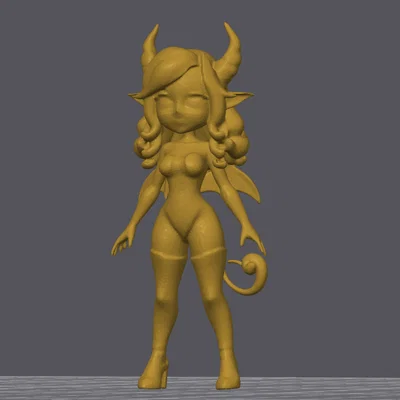 Mô hình 3D Succubus phong cách hoạt hình dễ thương để tùy chỉnh