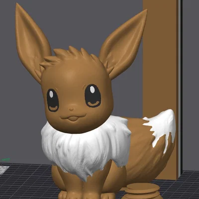 Mô hình 3D ống heo Pokemon Eevee - In không cần hỗ trợ