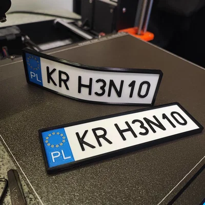 Bảng số xe cho xe điện trẻ em | 13,3x3,8 cm | cho MMU