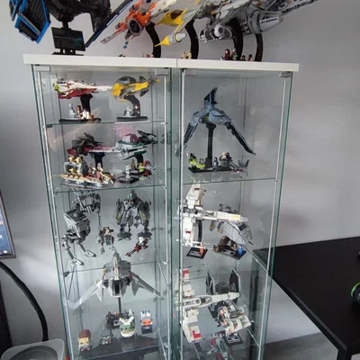 Thêm kệ cho tủ kính IKEA DETOLF / Adapter đổi chiều cao