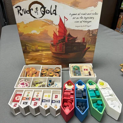 Bộ khay in 3D tiện ích cho board game River of Gold