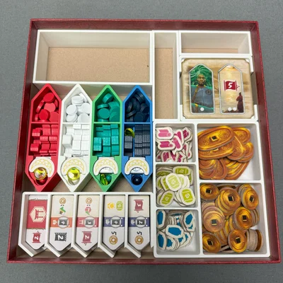 Bộ khay in 3D tiện ích cho board game River of Gold