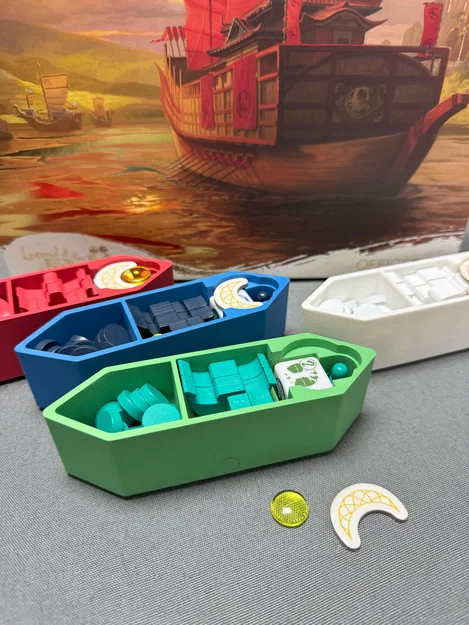 Bộ khay in 3D tiện ích cho board game River of Gold - Image 5