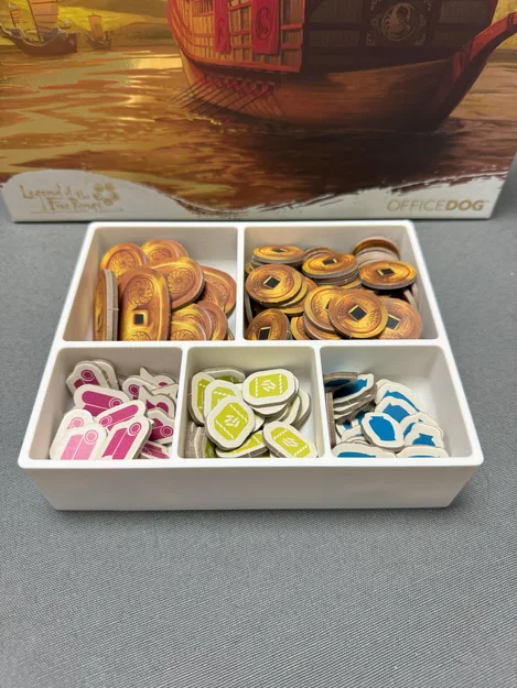 Bộ khay in 3D tiện ích cho board game River of Gold - Image 7