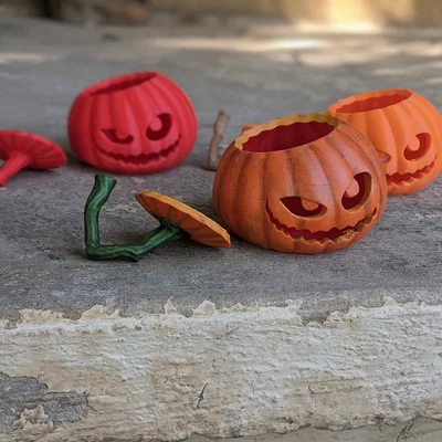 Mẫu in 3D bí ngô Halloween trang trí cực chất