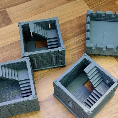 Tháp Lâu Đài – In 3D Không Cần Support, Dễ In cho RPG & Diorama