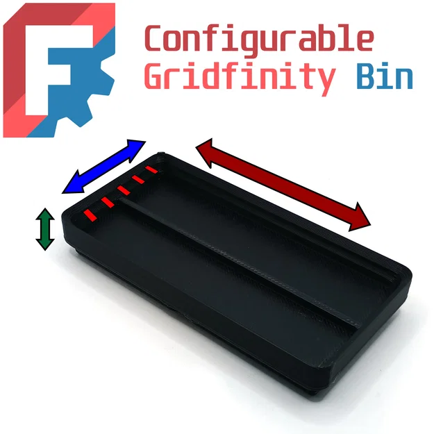 Gridfinity Configurable Parametric Bins, FreeCAD Source - Image 1