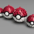 Đồ trang trí cây thông Noel, quả cầu phong cách Pokeball - Thumbnail 2