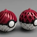 Đồ trang trí cây thông Noel, quả cầu phong cách Pokeball - Thumbnail 3
