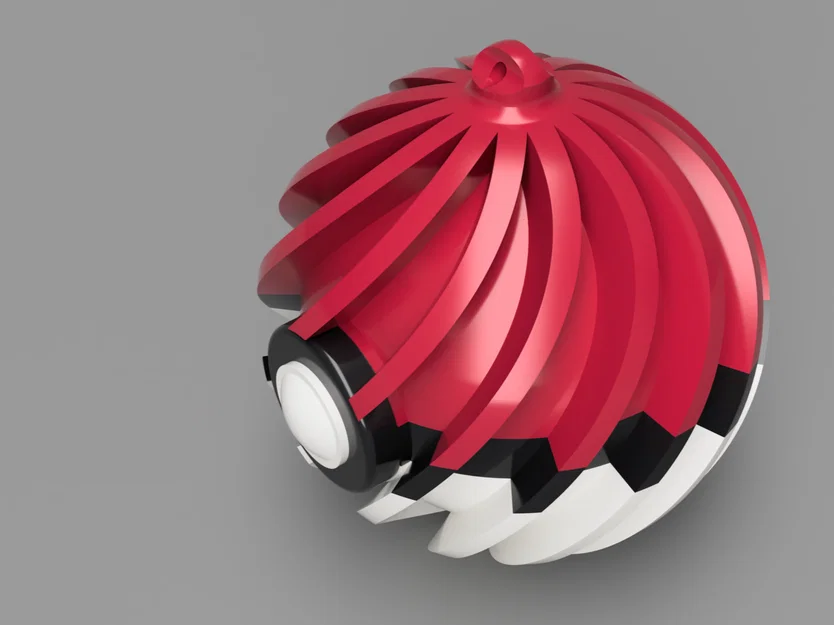 Đồ trang trí cây thông Noel, quả cầu phong cách Pokeball - Image 6