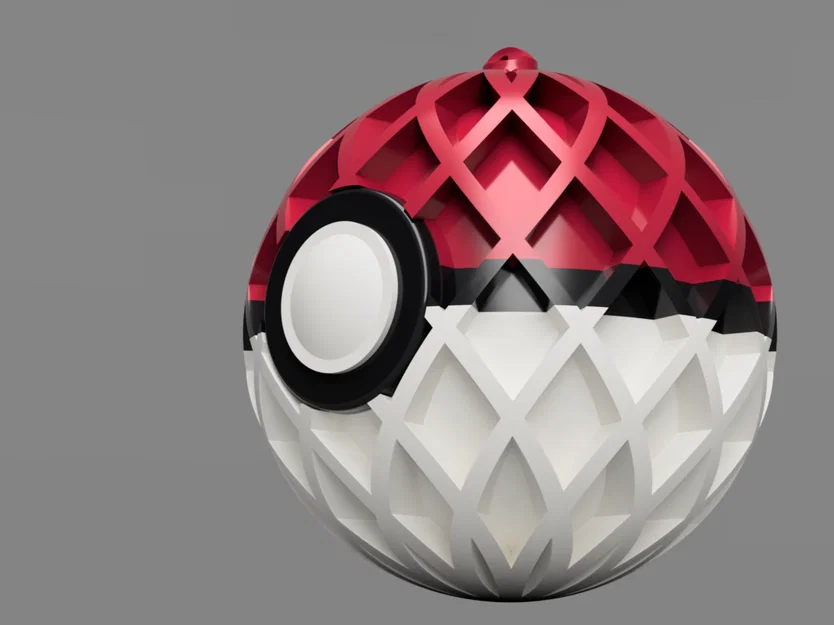 Đồ trang trí cây thông Noel, quả cầu phong cách Pokeball - Image 8