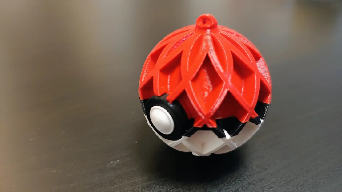 Đồ trang trí cây thông Noel, quả cầu phong cách Pokeball - Image 9