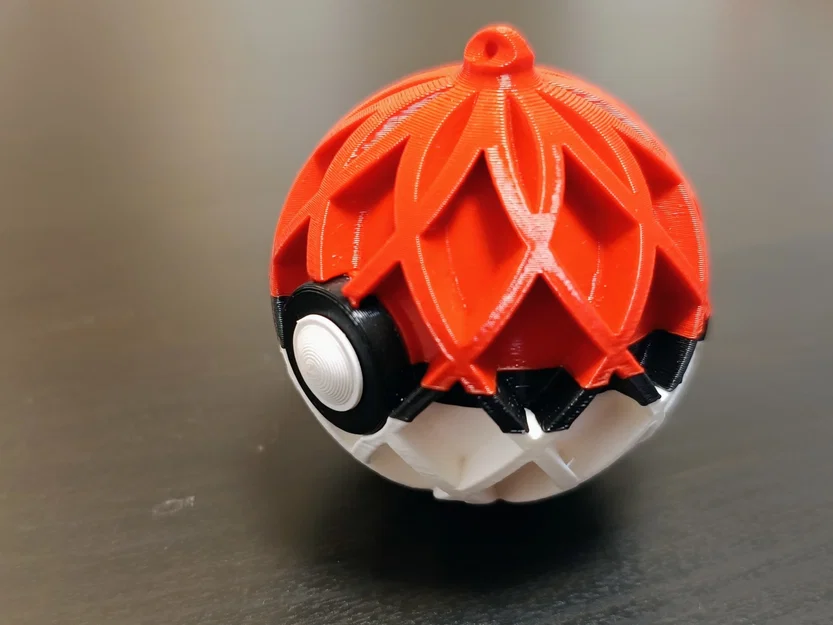 Đồ trang trí cây thông Noel, quả cầu phong cách Pokeball - Image 10