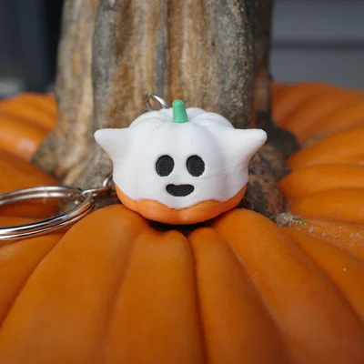 Móc khóa ma bí ngô mini 3D siêu đáng yêu cho dịp Halloween