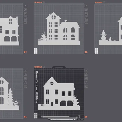 Mô hình 3D trang trí cửa sổ mùa đông - Winter Window Decoration