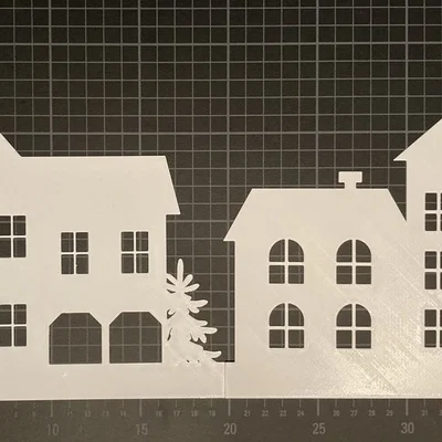 Mô hình 3D trang trí cửa sổ mùa đông - Winter Window Decoration