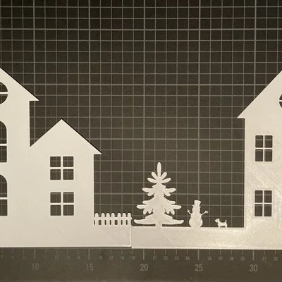 Mô hình 3D trang trí cửa sổ mùa đông - Winter Window Decoration