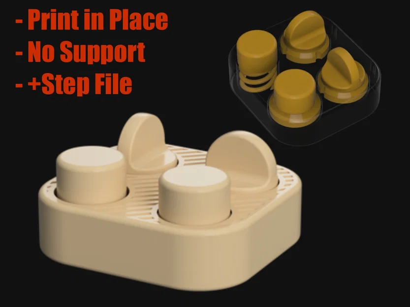 Mô hình đồ chơi xả stress 4-in-1 Fidget in 3D không cần support - Image 1