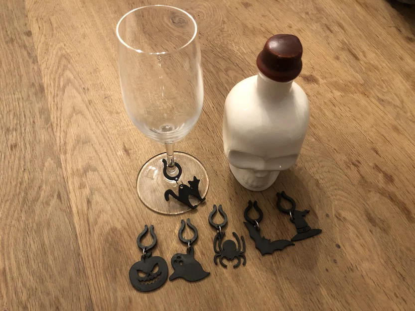 Phụ kiện trang trí ly rượu chủ đề Halloween in 3D độc đáo - Image 1