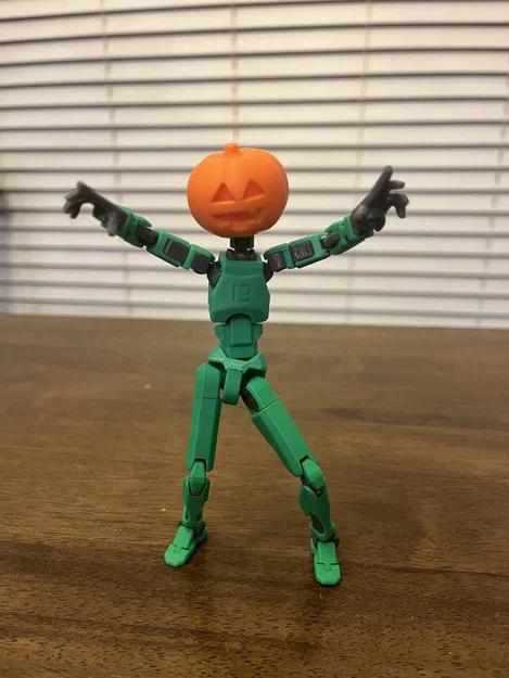 Đầu bí ngô Halloween cho mô hình Dummy 13 in 3D - Image 1