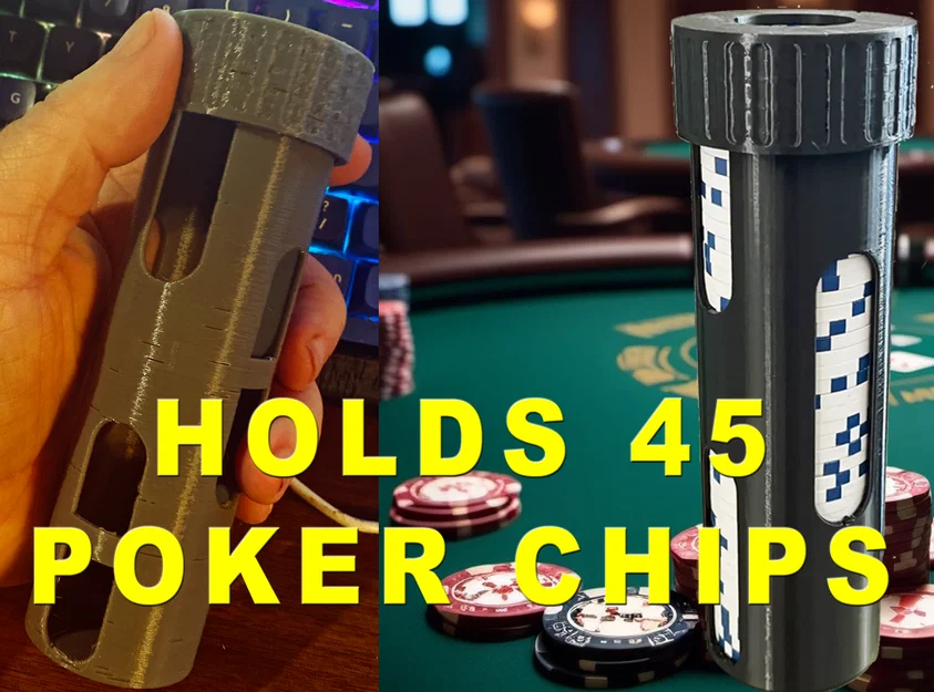 Ống đựng Poker Chip nắp vặn, chứa 45 chip - Image 1
