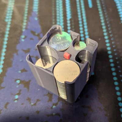 Khay Gridfinity lưu trữ pin nút (coin cell) 1x1