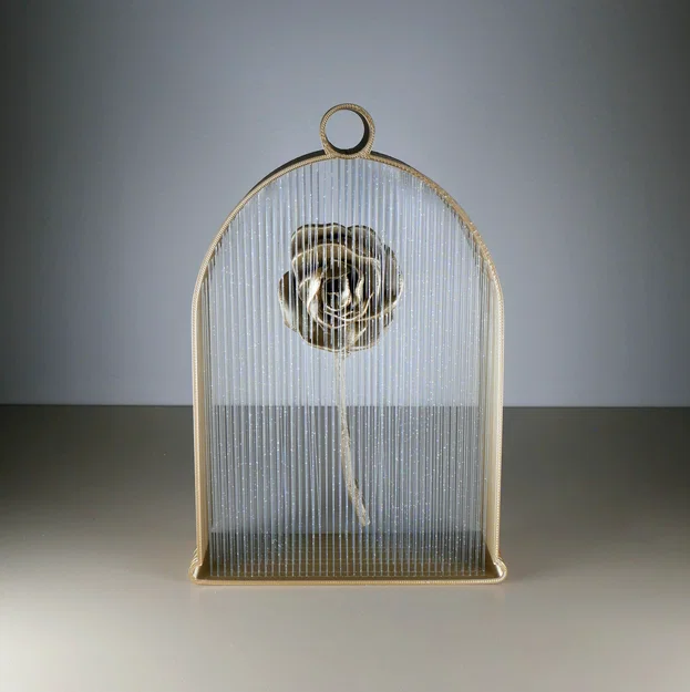 String Art Hoa Hồng Treo (Suspended Rose String Art) - Image 2