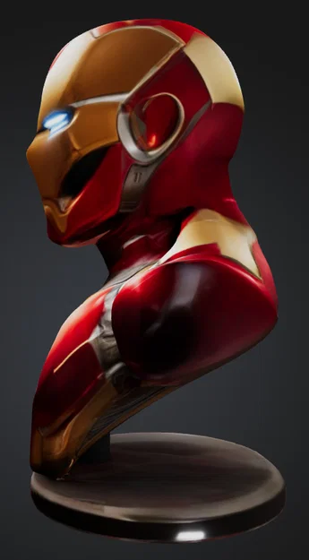 Mô hình tượng bán thân Iron Man (Iron Man Bust) để in 3D - Image 3
