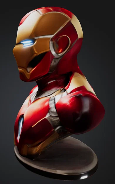 Mô hình tượng bán thân Iron Man (Iron Man Bust) để in 3D - Image 5