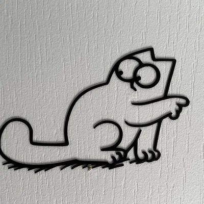 Mô hình trang trí tường Simon's Cat số 5 - Mẫu in 3D nghệ thuật 2D
